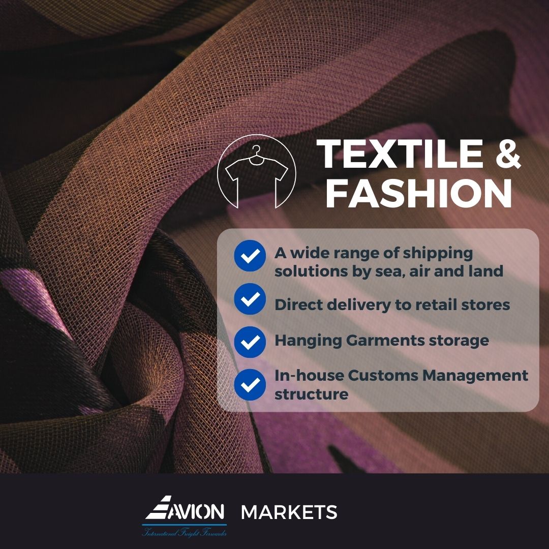 trasporto internazionale tessuti abbigliamento moda